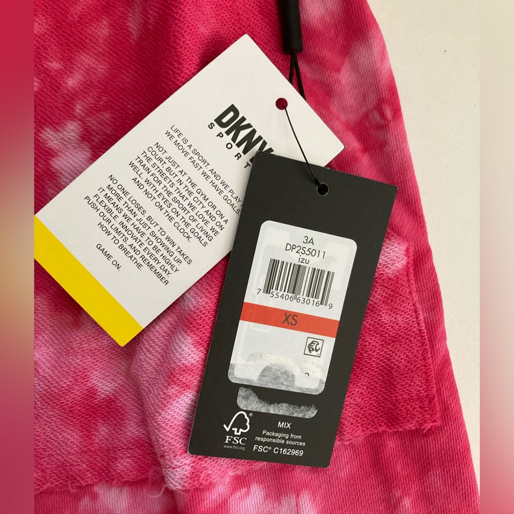 DKNY Sport | NWT Women’s Izu Pink Tie Dye Shorts - Picture 4 of 7